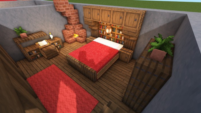 Bedroom minecraft interior design