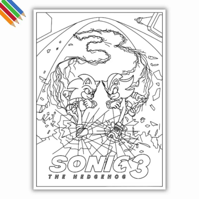 Sonic coloring pages for kids