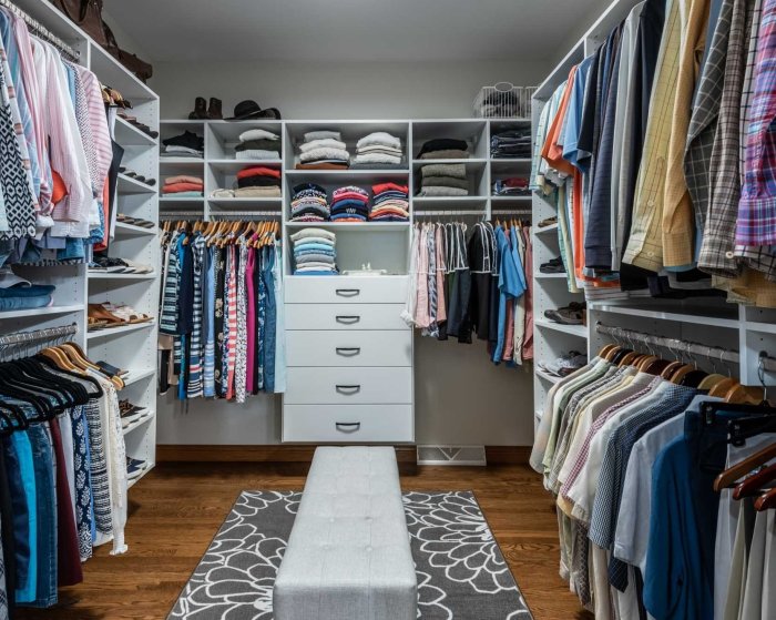 Master bedroom walk in closet design