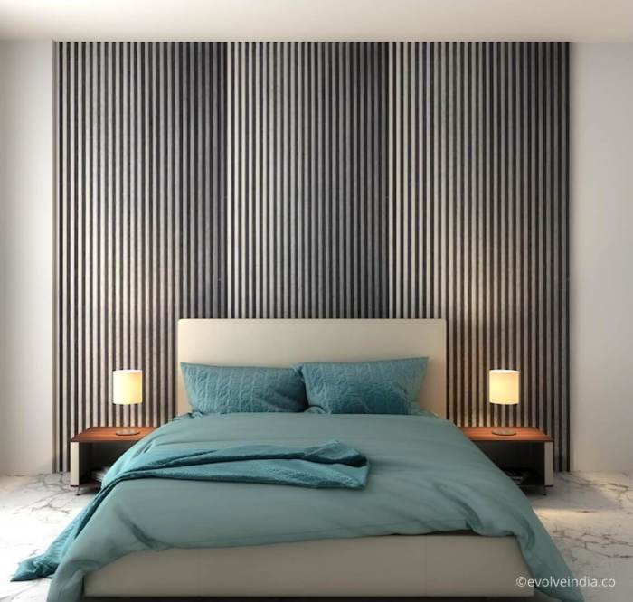 Bedroom back wall design