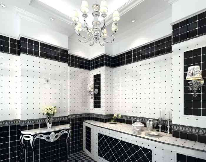 Black and white bathroom decor ideas