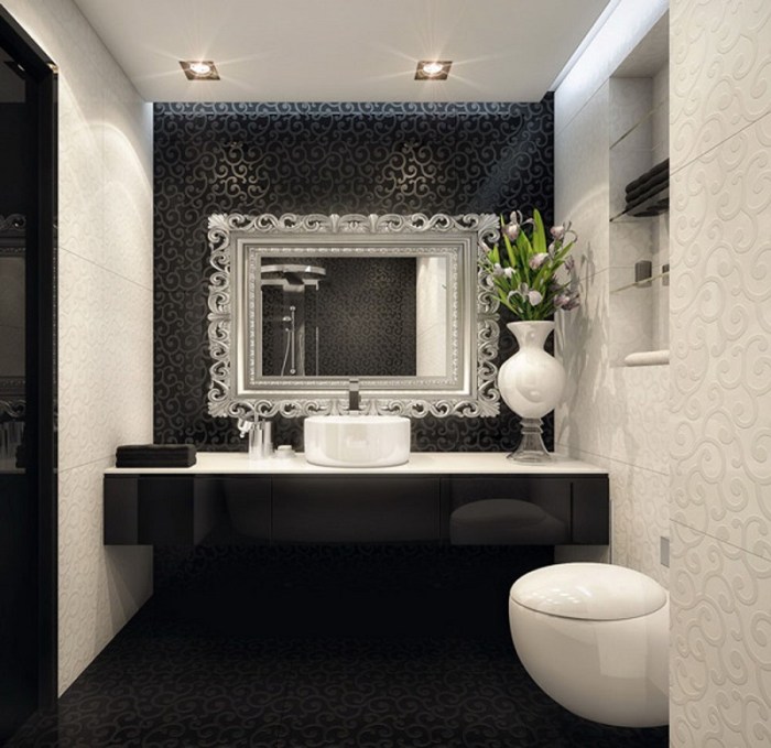 Black and white bathroom decor ideas