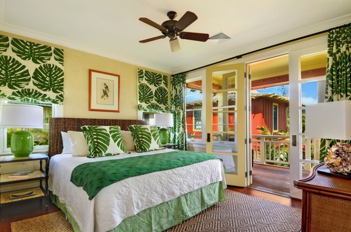 Tropical bedroom interior design