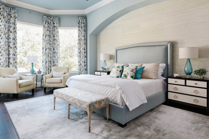 Blue master bedroom design