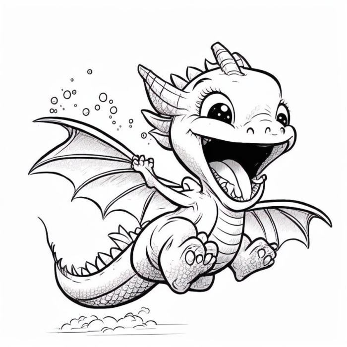 Dragon Kids Coloring Page A Design Guide