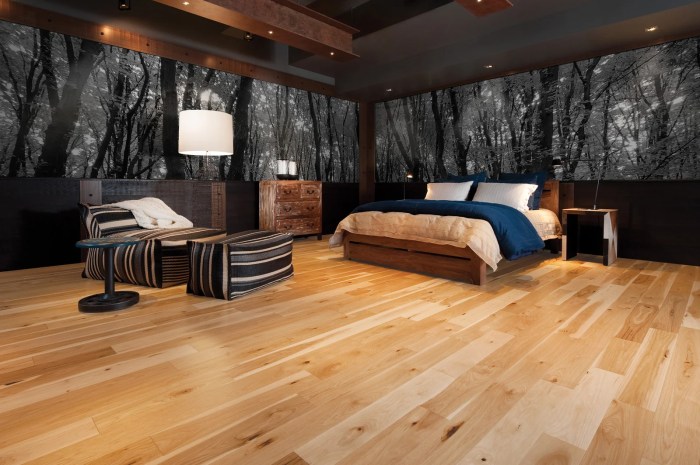 Wooden flooring bedroom design