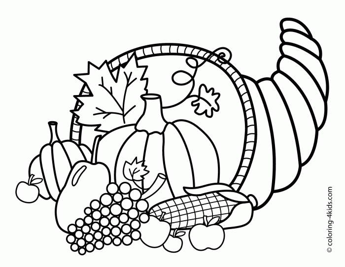 Thanksgiving coloring pages for kids