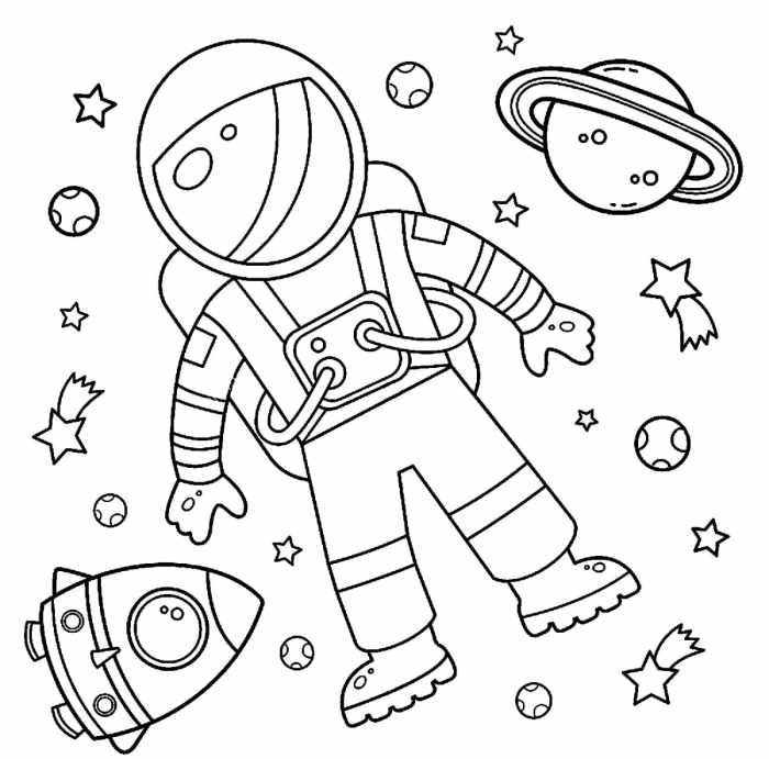 Astronaut coloring page