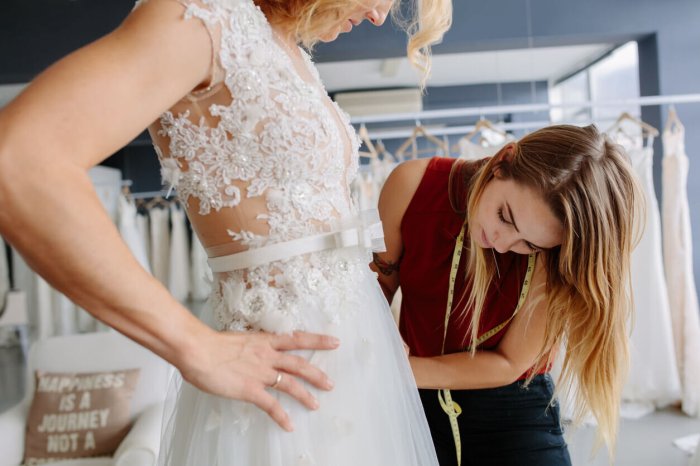 Before & After Wedding Dress Neckline Alterations