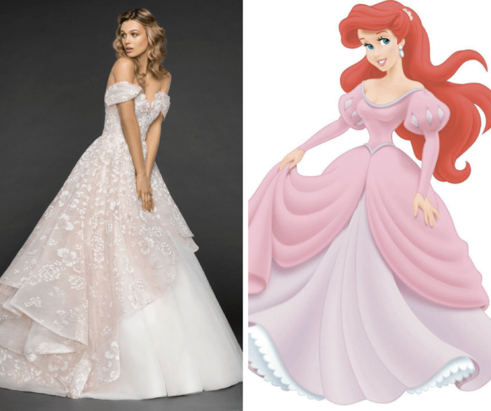 Ariel disney wedding dresses