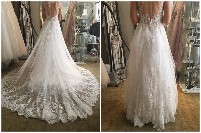 Best bustle for fit and flare wedding dress