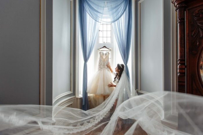 What does the white wedding dress symbolize