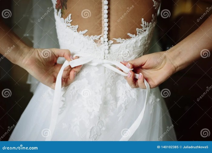 Who buys the bride's wedding dress